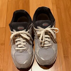 New Balance Light Gray and Black Sneakers